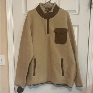 Polo by Ralph Lauren Hybrid Zip Fleece Jumper Sweater High Neck Pull Over